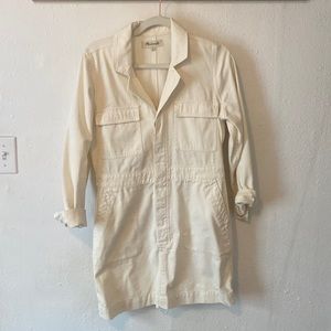 MADEWELL NEVER WORN MINI DENIM COVERALL DRESS